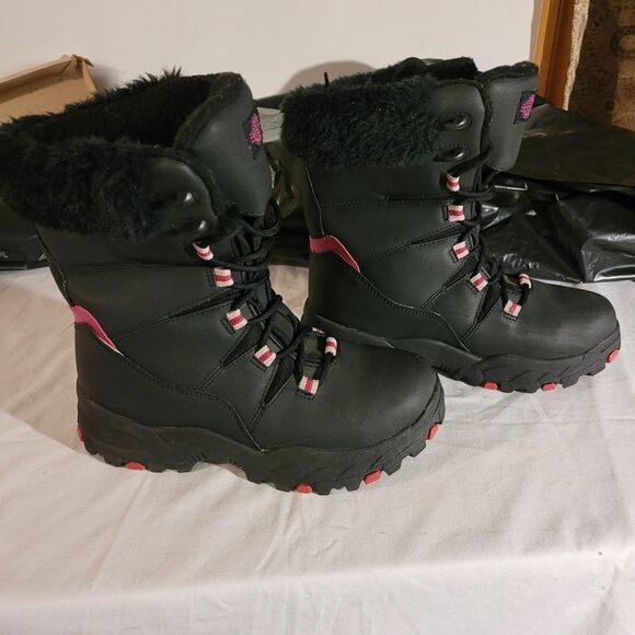 Wmns Quest Black/purple Thinsulate Snow Boots Sz 8 - Picture 3 of 11